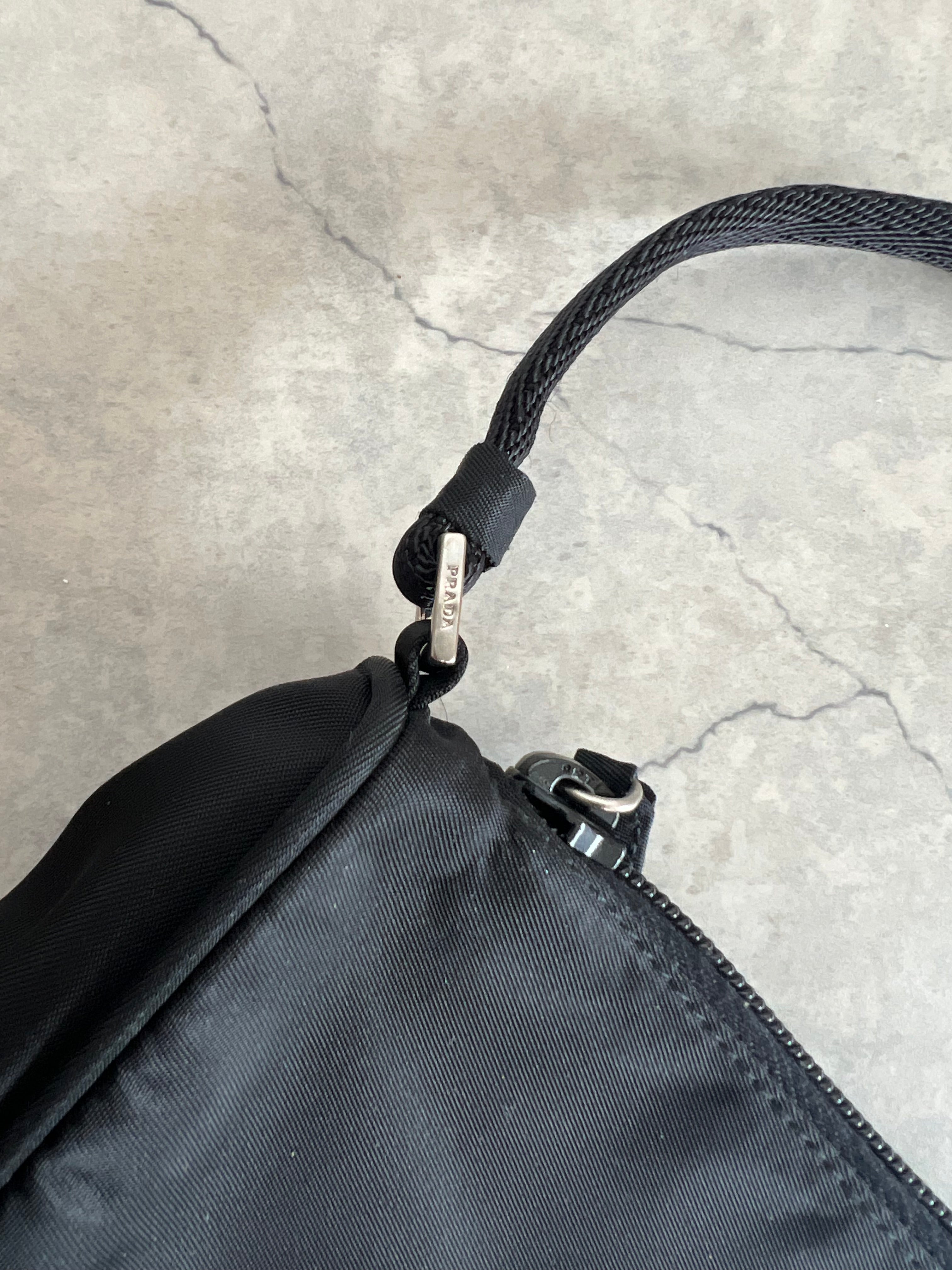 Tessuto Nylon accessory pouch bag in black