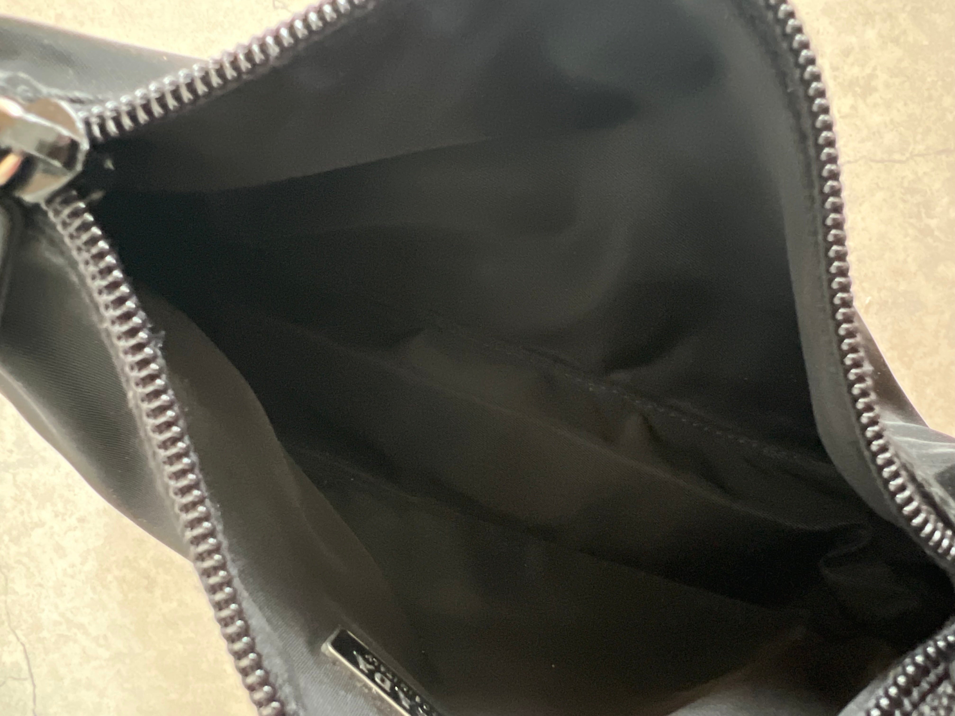 Tessuto Nylon accessory pouch bag in black