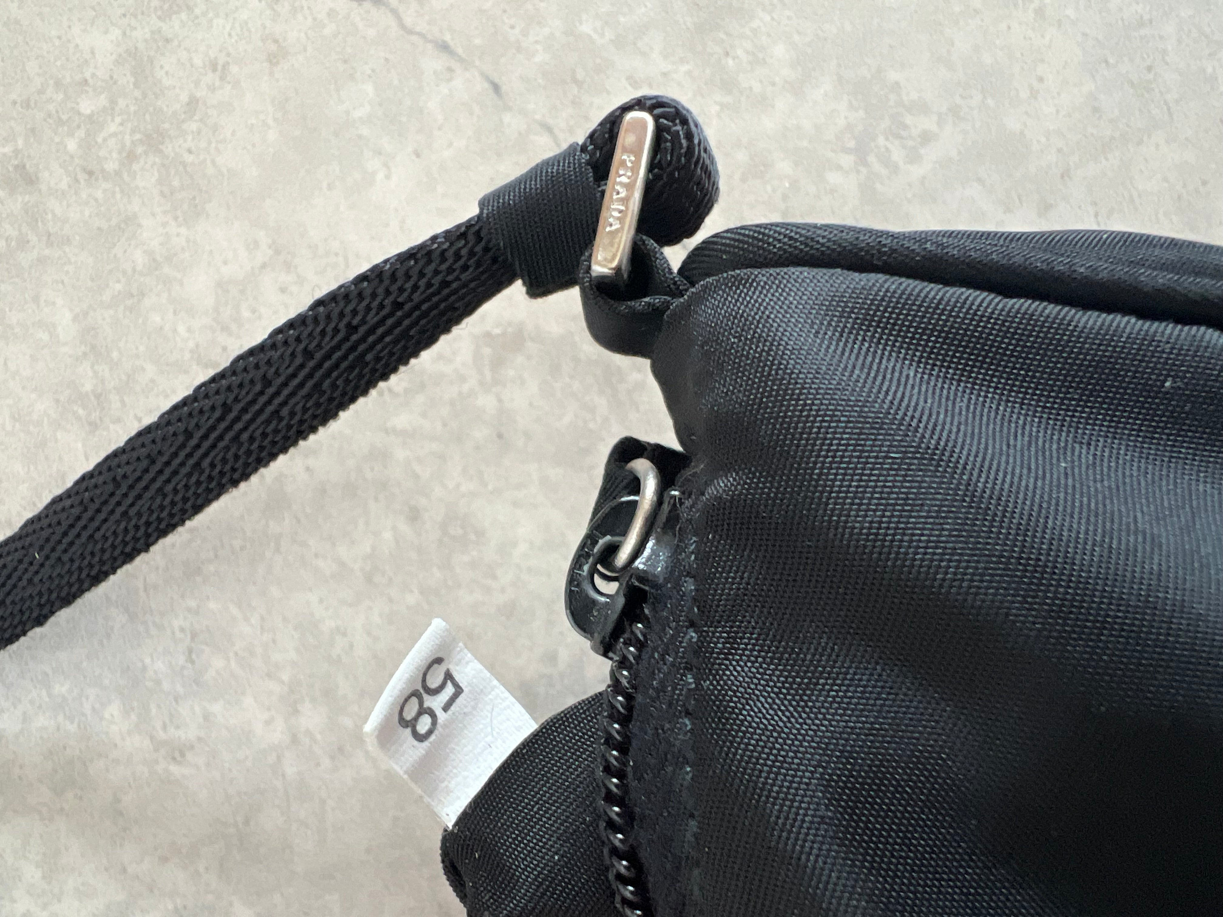 Tessuto Nylon accessory pouch bag in black