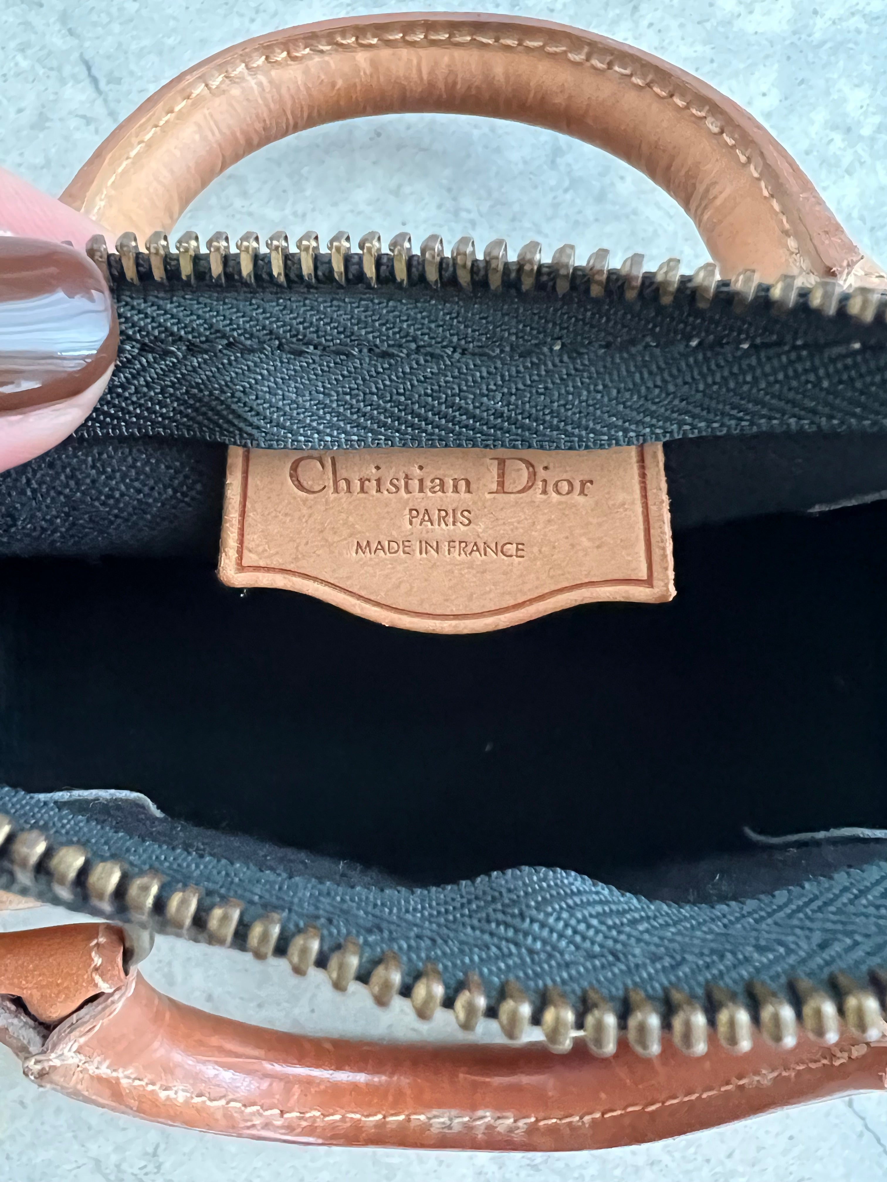 Authentic Vintage Dior Mini Boston Bag Oblique Monogram Canvas