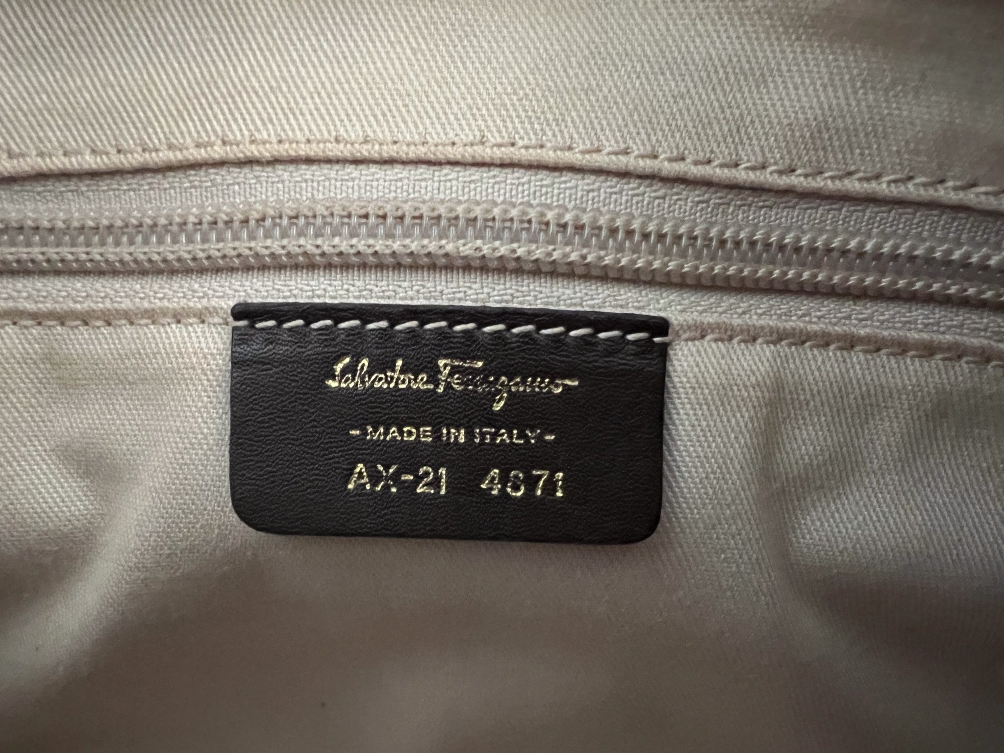 Belt-Buckle Suede Bag in Brown