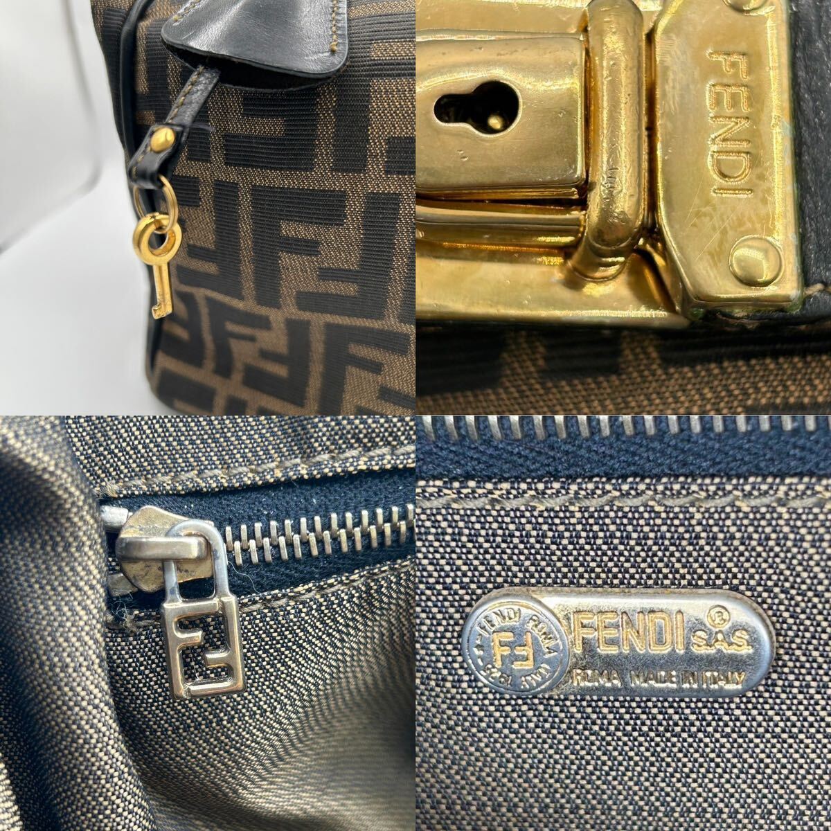 Zucca Vanity Accessory Pouch Bag with a lock